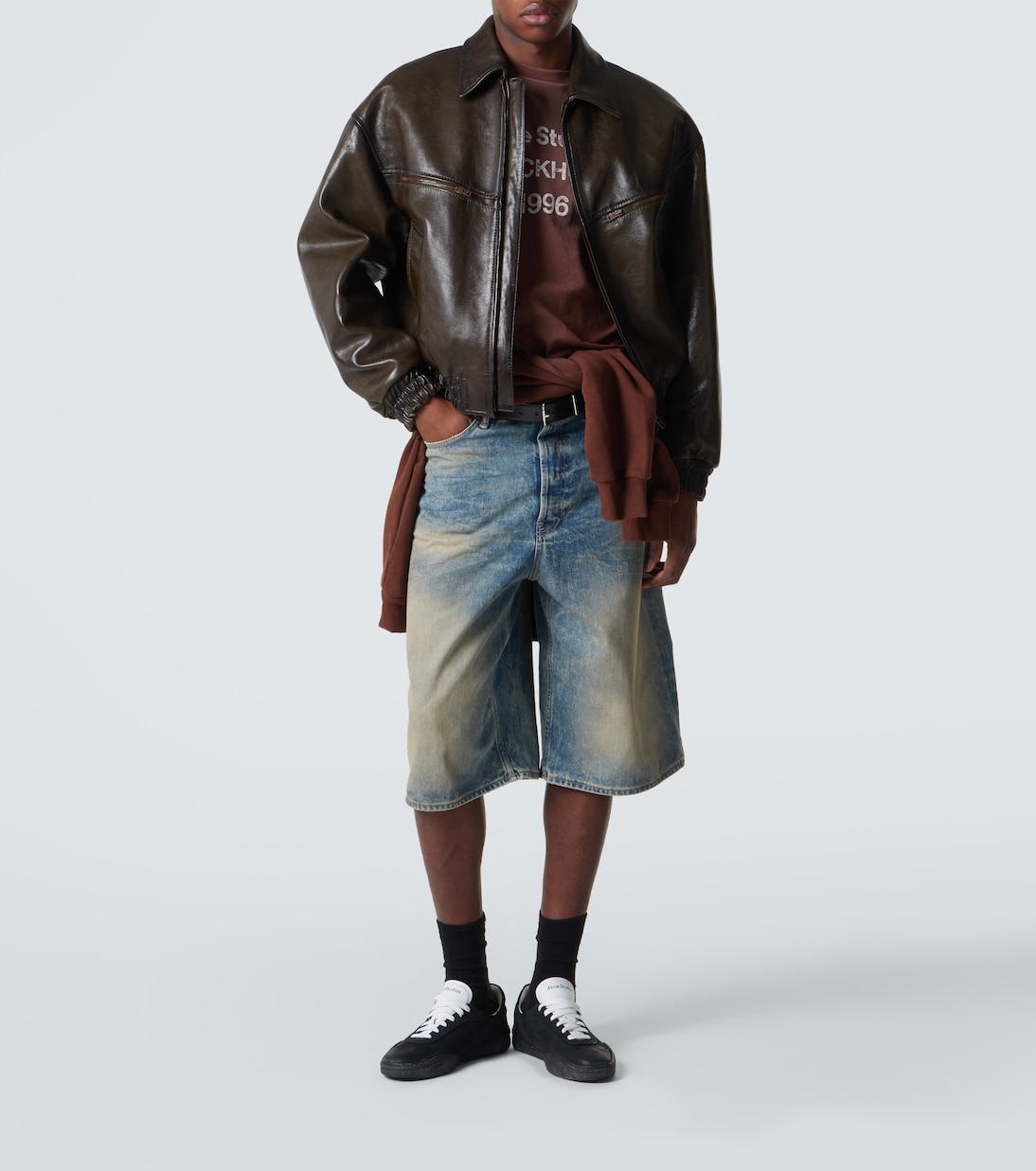 Logo cotton and hemp T-shirt | Acne Studios