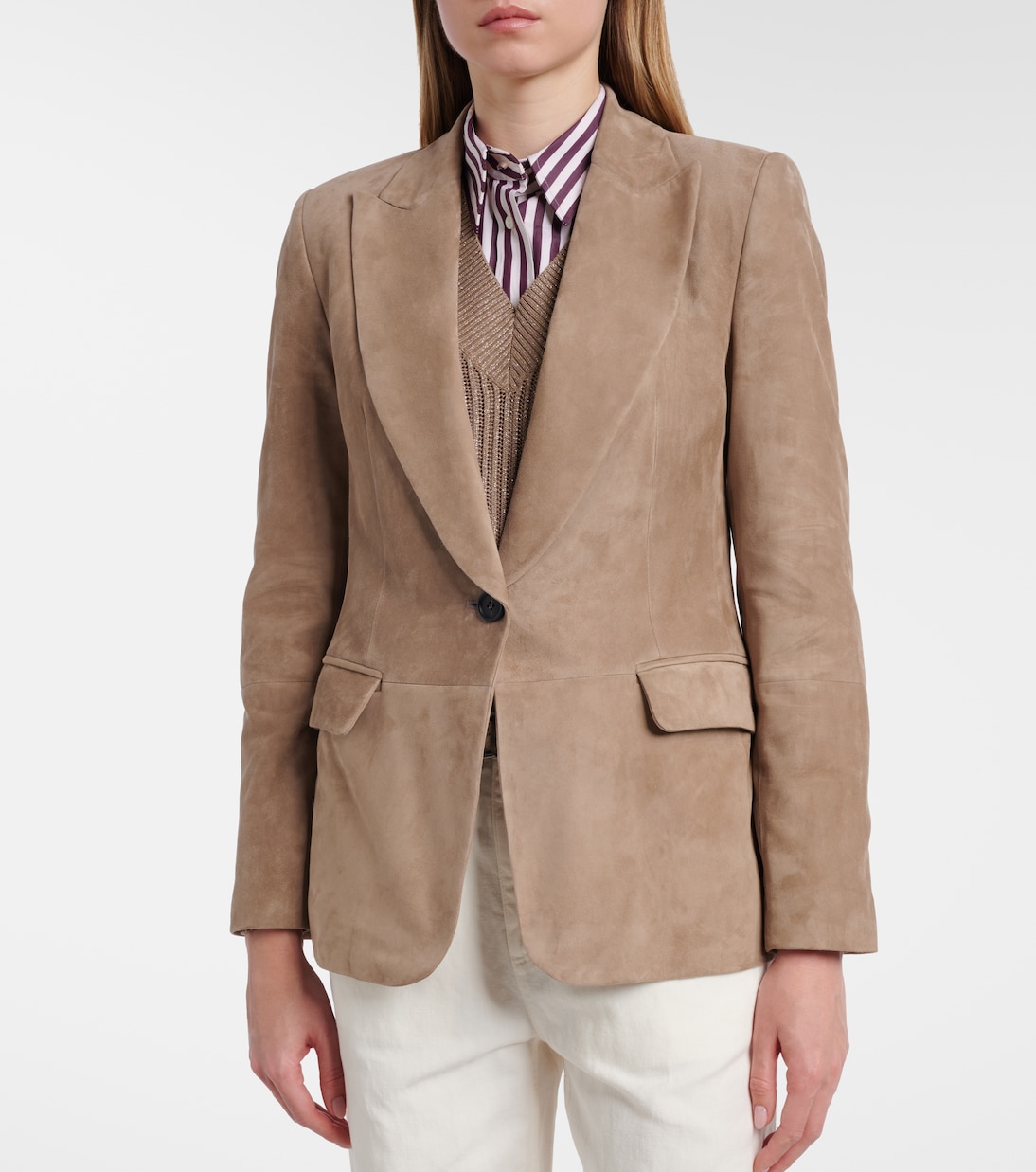 Blazer aus Veloursleder | Brunello Cucinelli