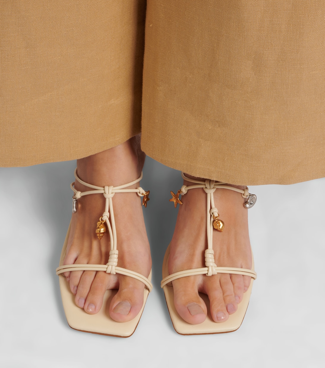 Embellished leather mules | Farm Rio
