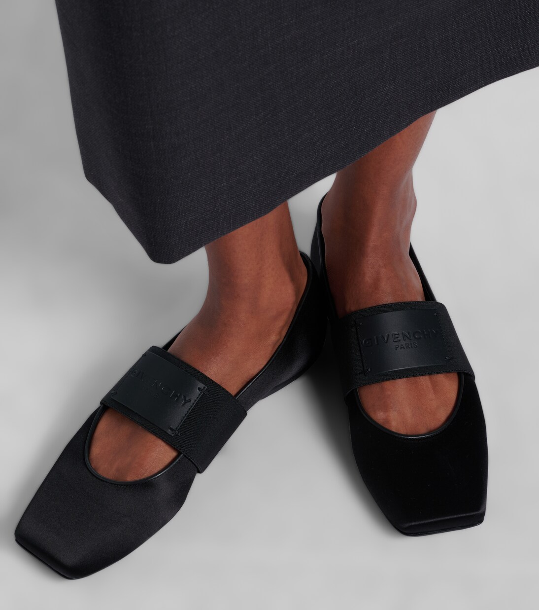 Sliced Square satin ballet flats | Givenchy