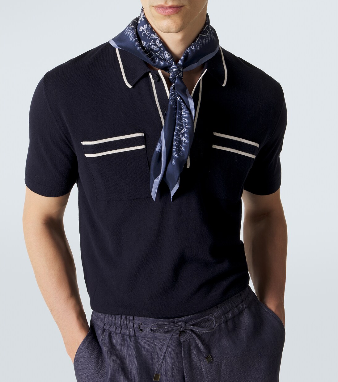 Keeling cotton and silk polo shirt | Orlebar Brown