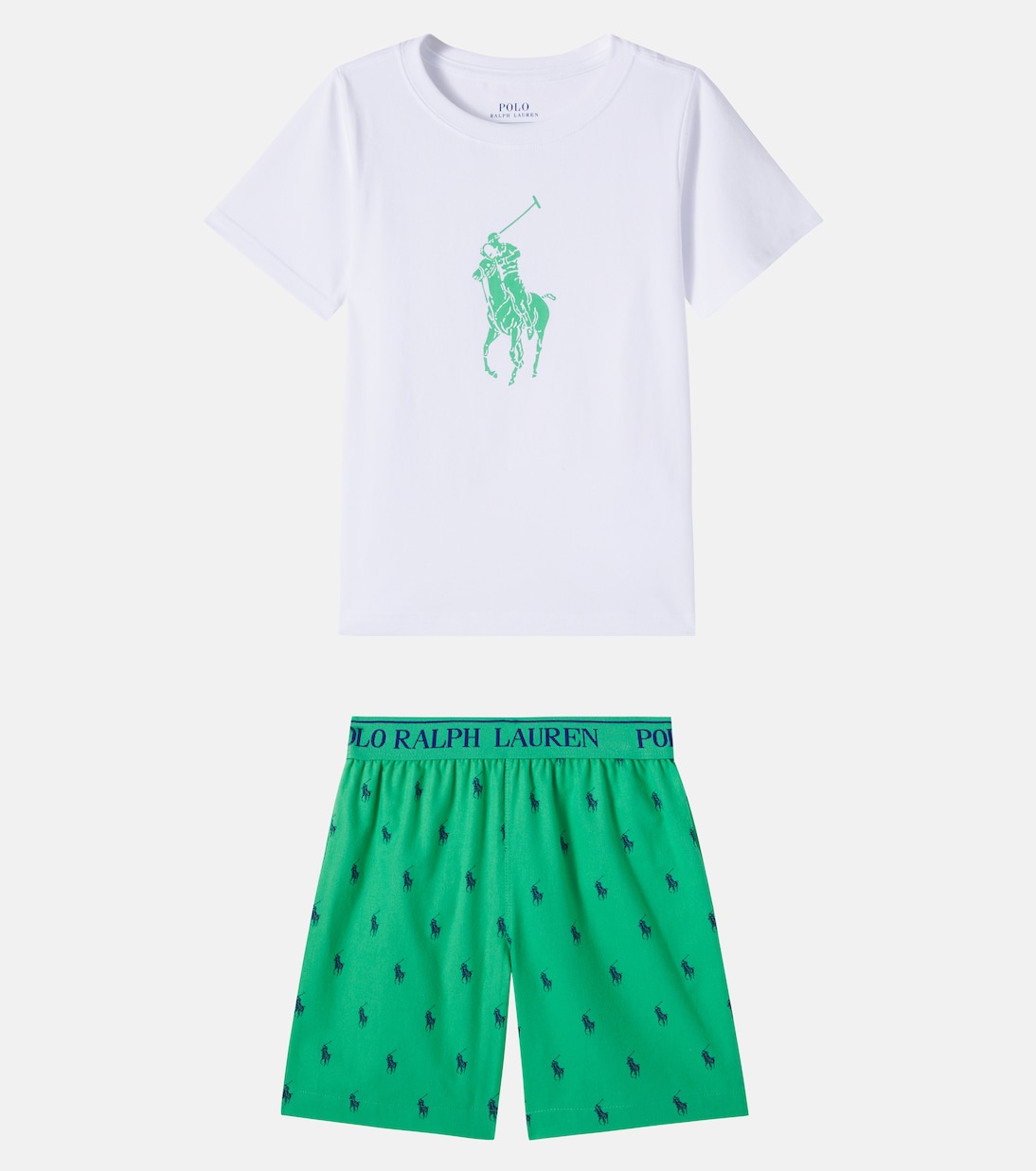 Printed cotton jersey pajama set | Polo Ralph Lauren Kids
