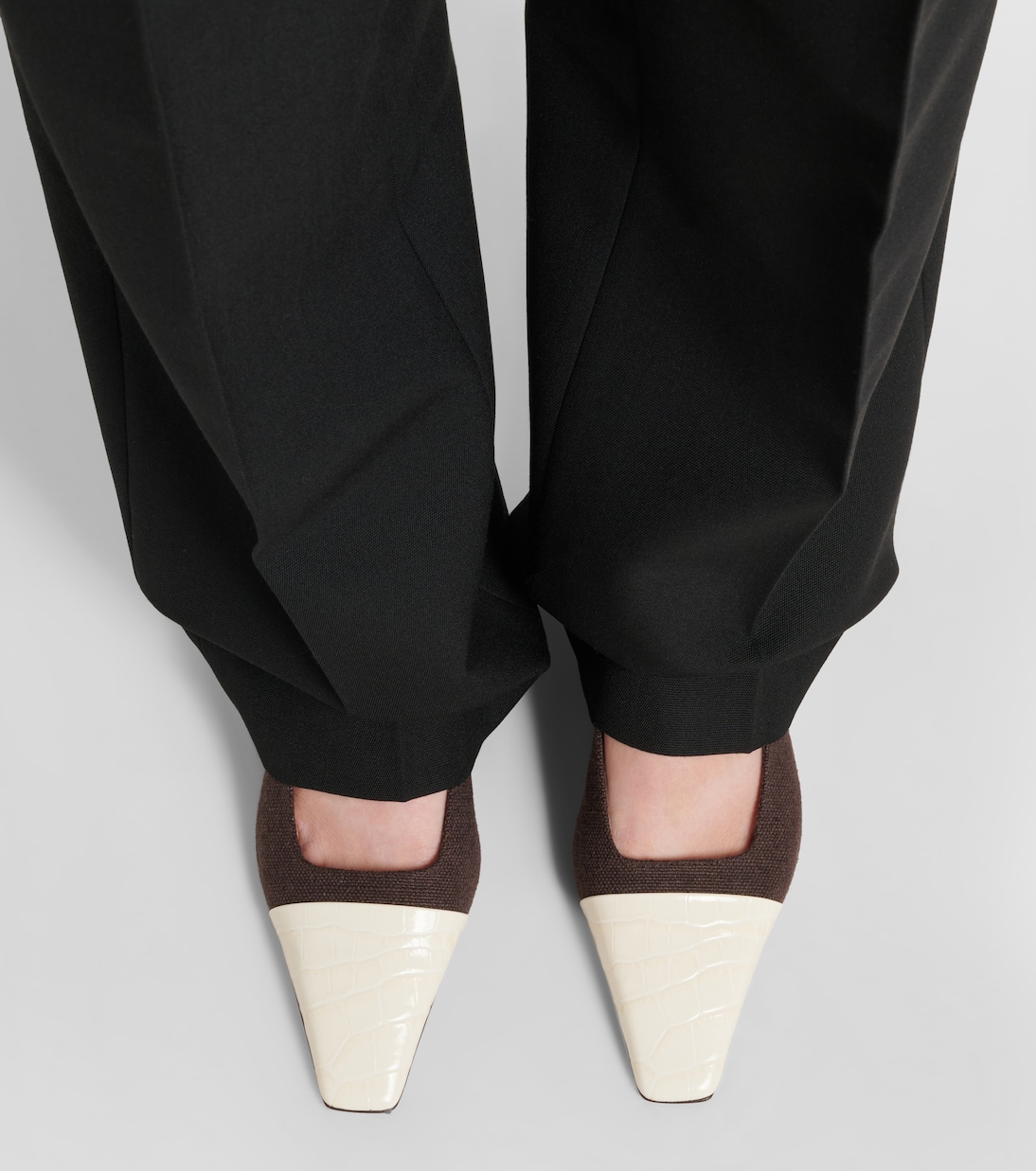 Escarpins slingback en toile et cuir | Tod's