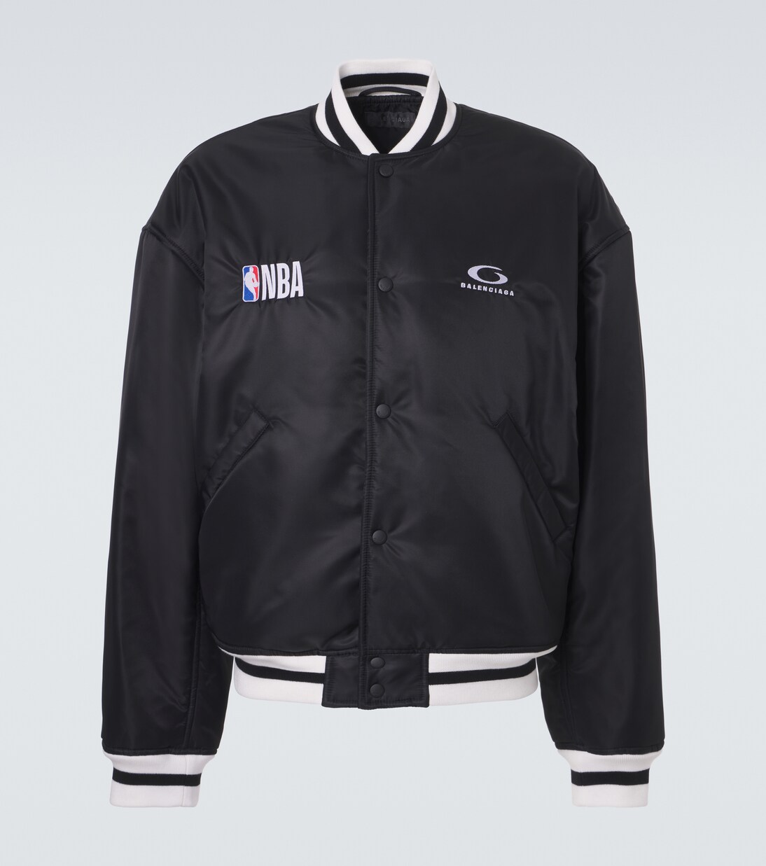 x NBA logo satin bomber jacket | Balenciaga