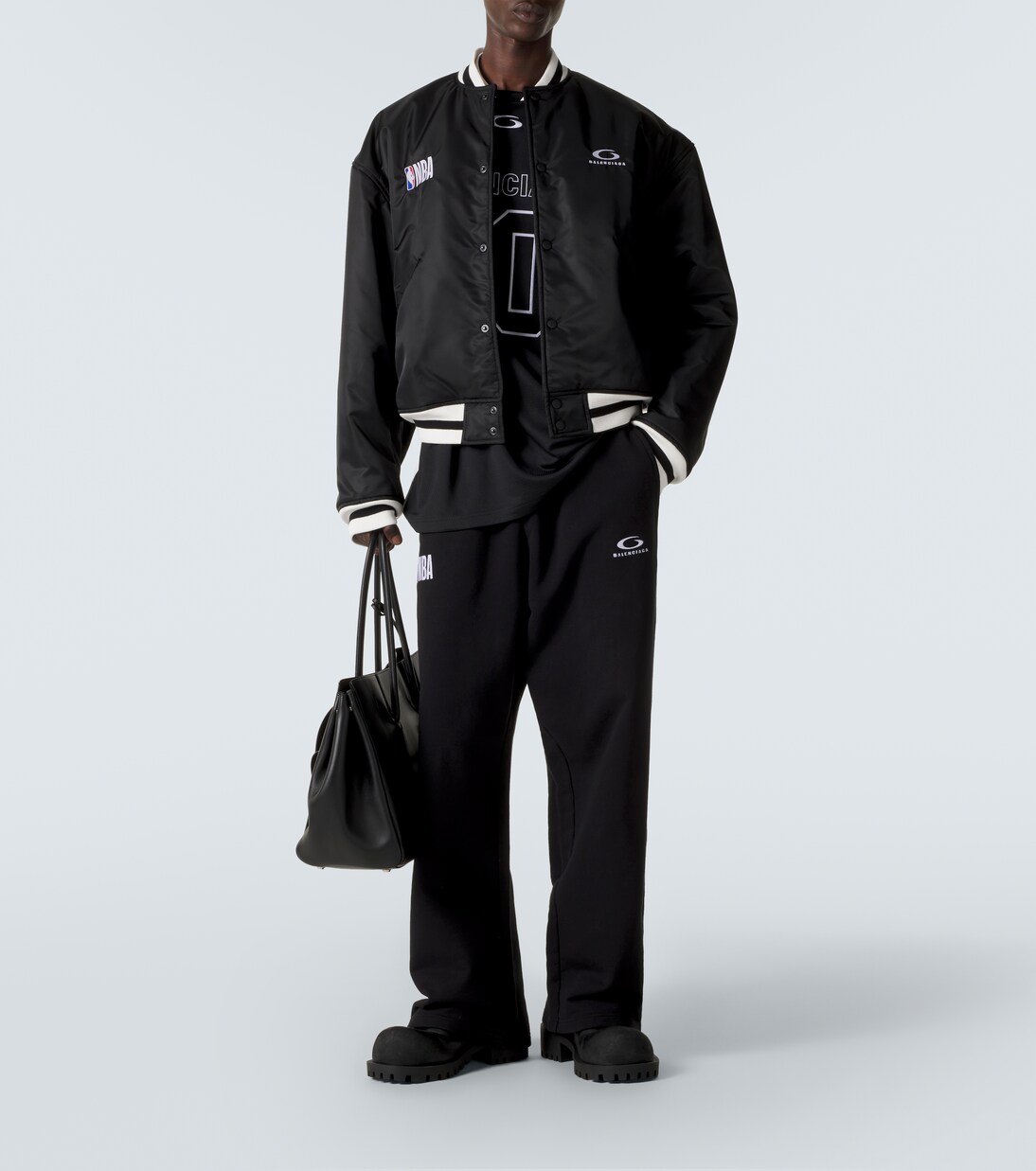 x NBA logo satin bomber jacket | Balenciaga