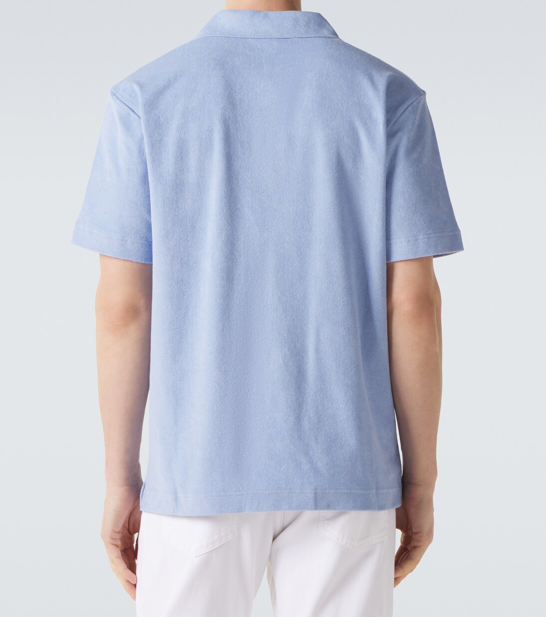 Cotton terry polo shirt | Sunspel