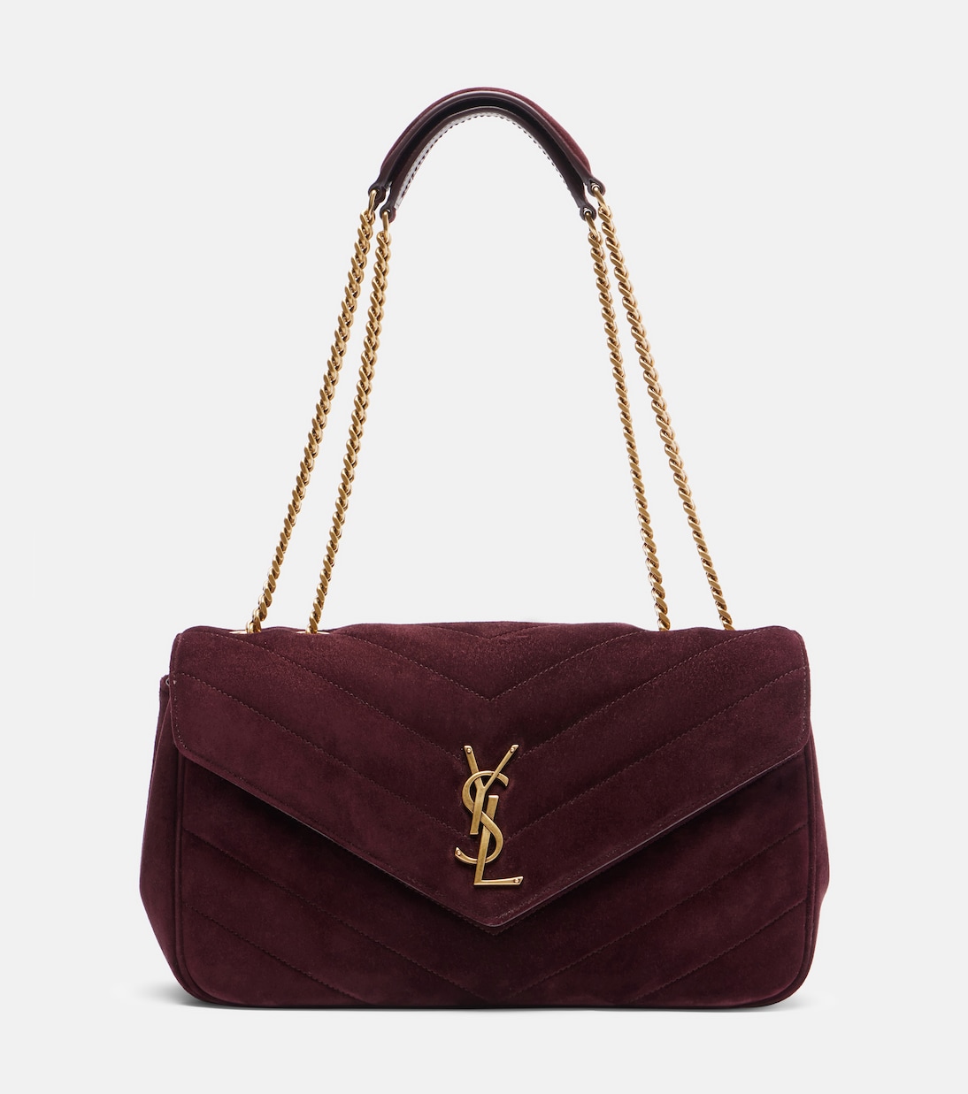 Schultertasche Loulou Medium aus Veloursleder | Saint Laurent