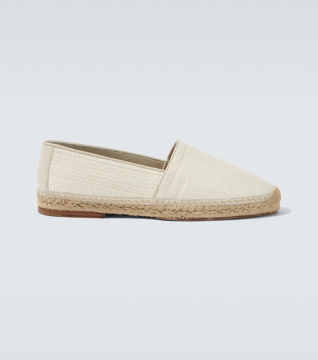 Suede-trimmed woven espadrilles | Brunello Cucinelli