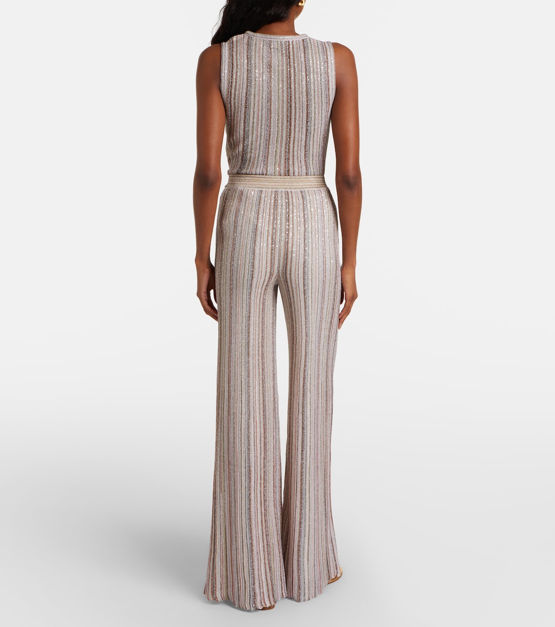 Striped lamé wide-leg pants | Missoni