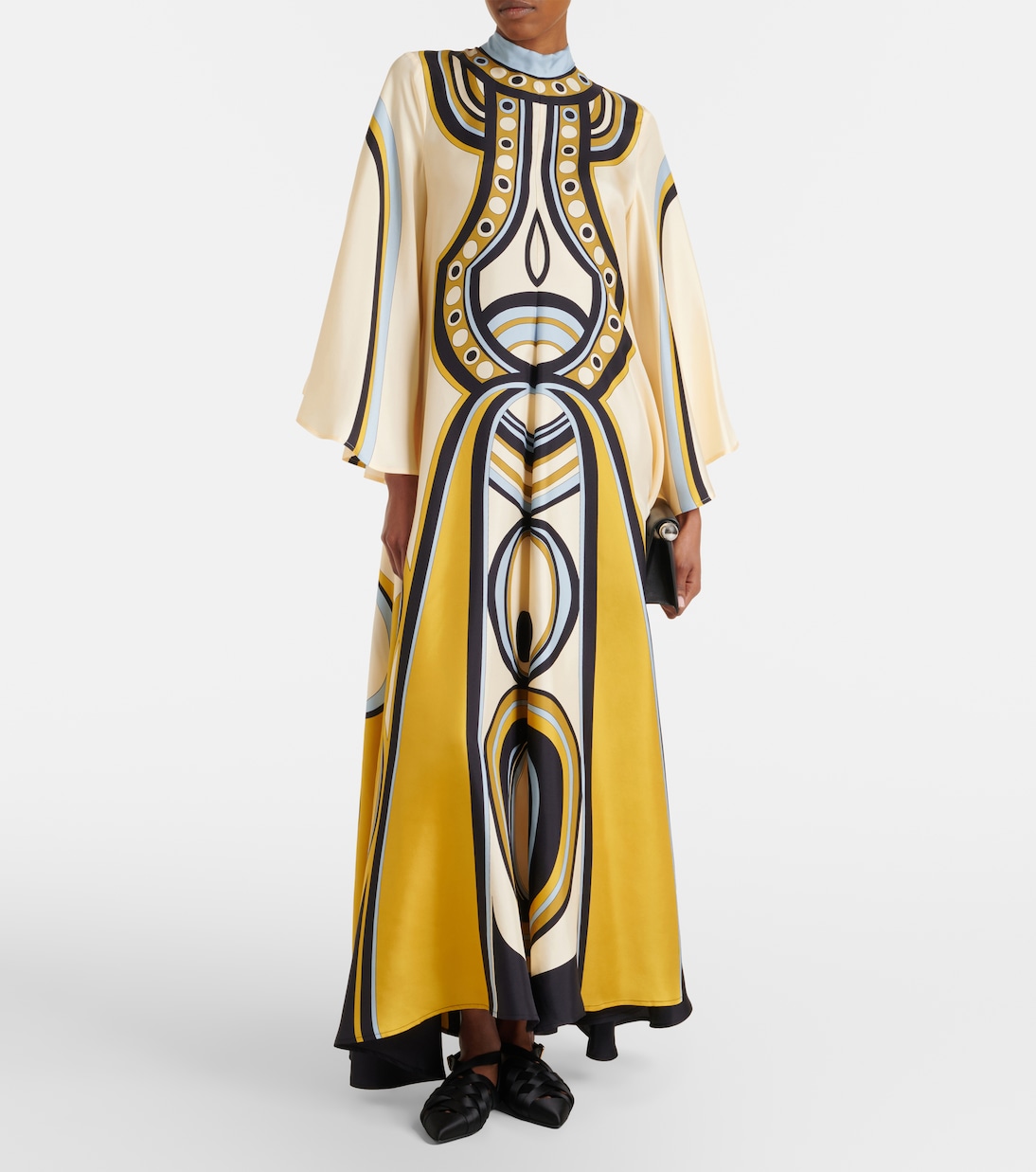 Magnifico printed silk twill midi dress | La DoubleJ