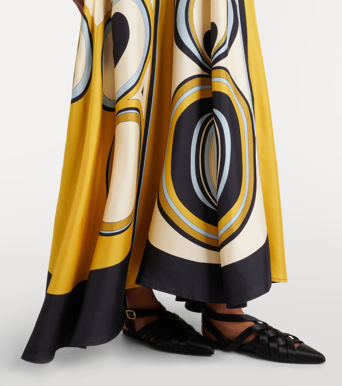 Magnifico printed silk twill midi dress | La DoubleJ