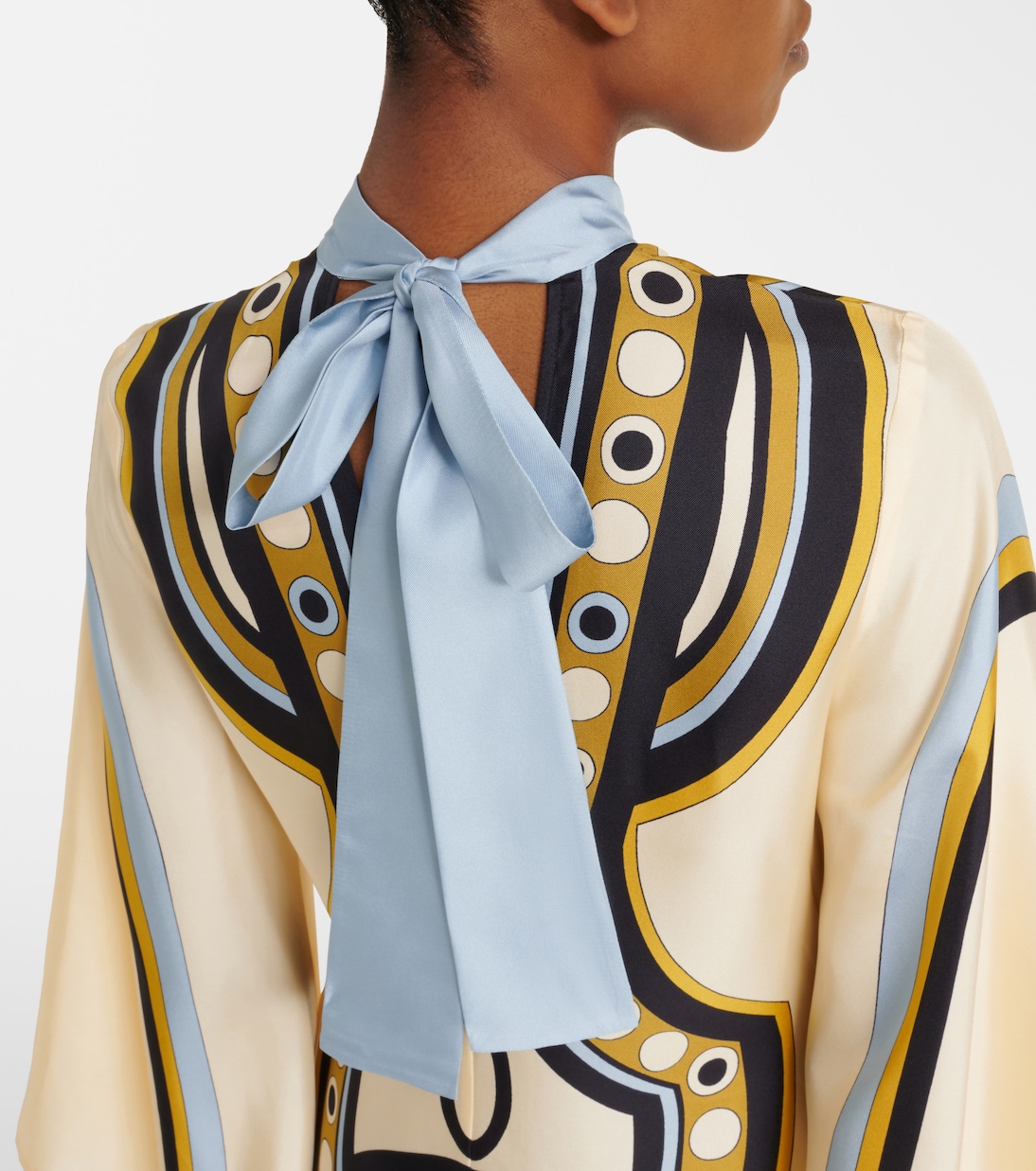 Magnifico printed silk twill midi dress | La DoubleJ
