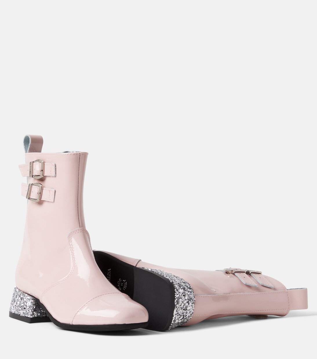 Botas de charol con glitter | Monnalisa