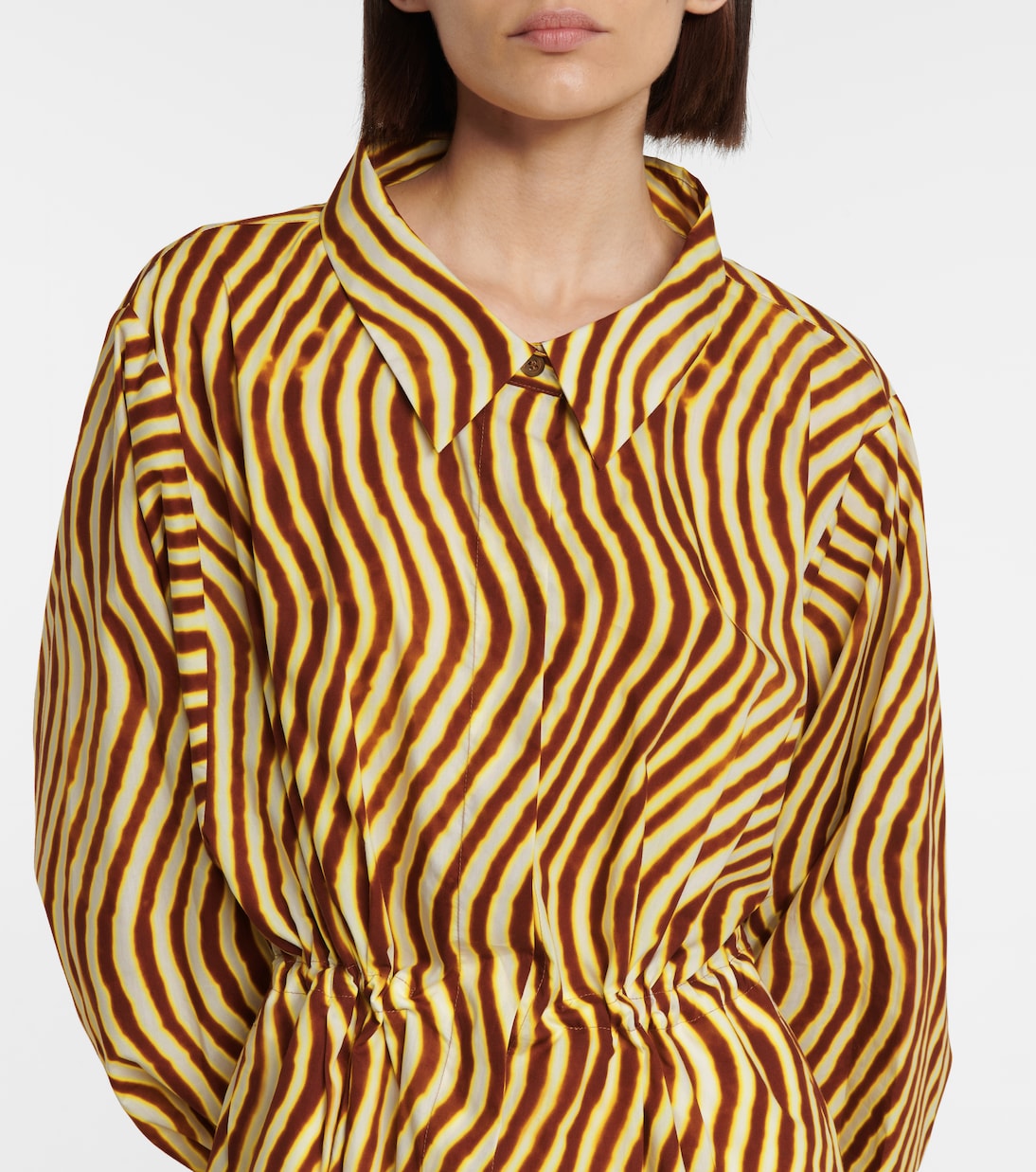 Robe midi imprimée en coton | Dries Van Noten