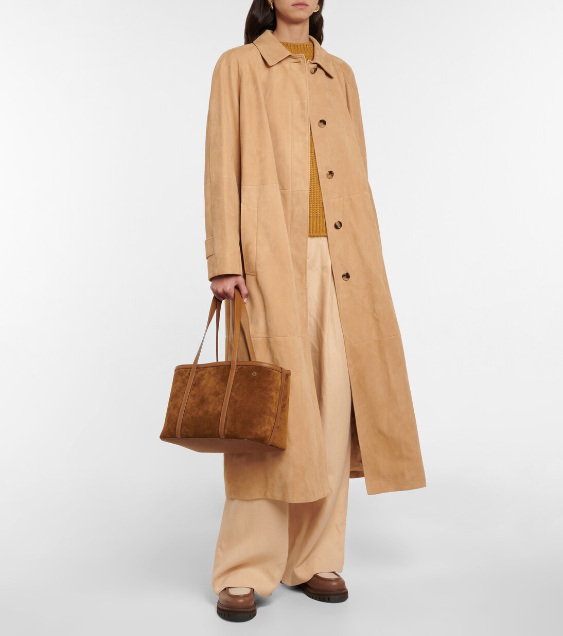 Brunner suede coat | Loro Piana