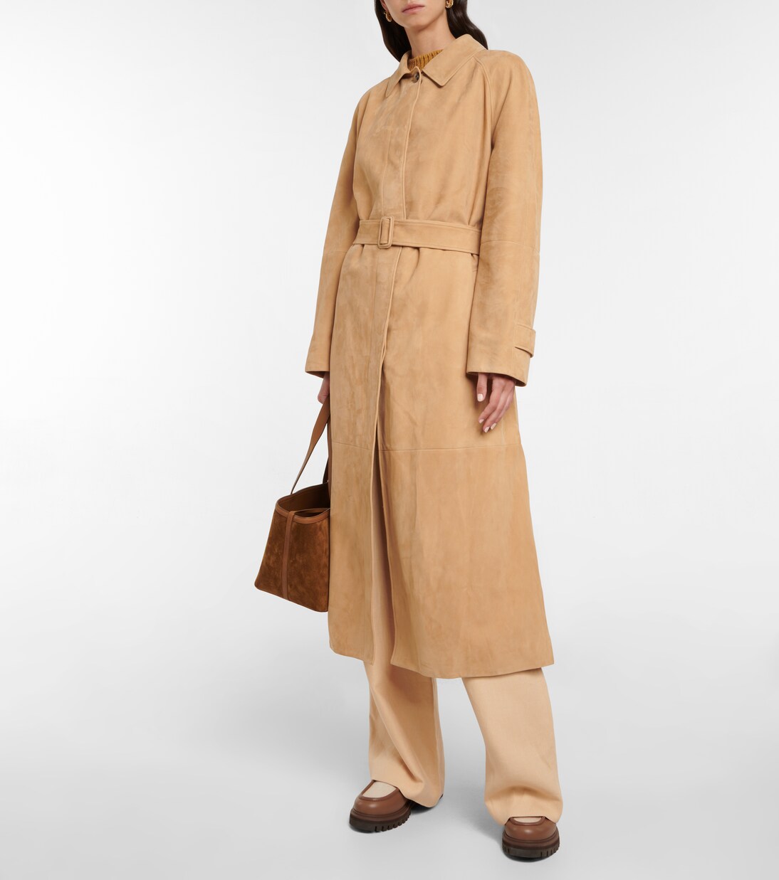 Brunner suede coat | Loro Piana