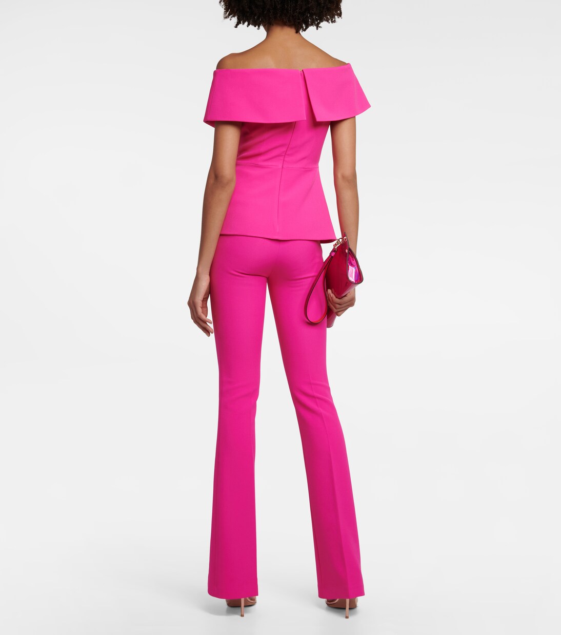 Eimear off-shoulder crêpe top | Safiyaa