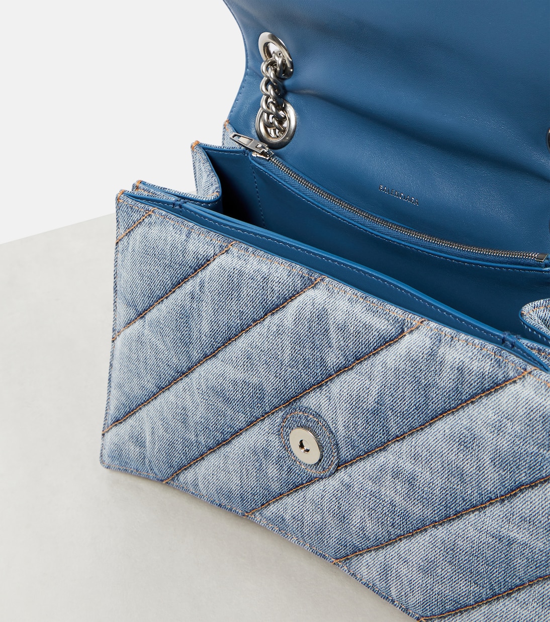 Crush Medium denim shoulder bag | Balenciaga