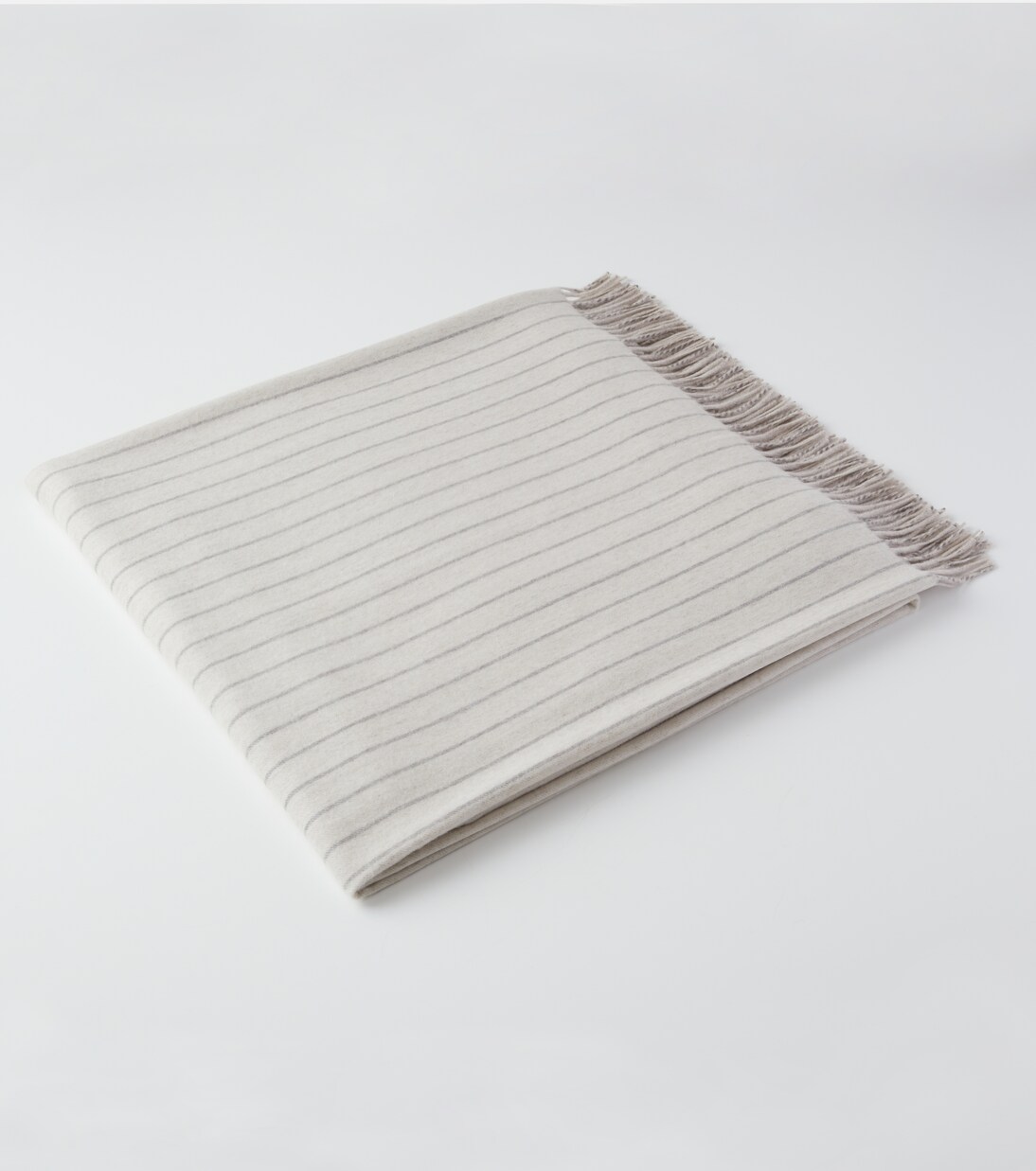 Plaid in cashmere gessato | Loro Piana