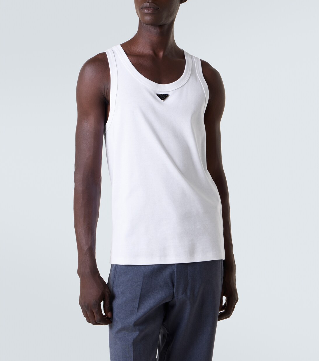 Embellished cotton vest | Prada