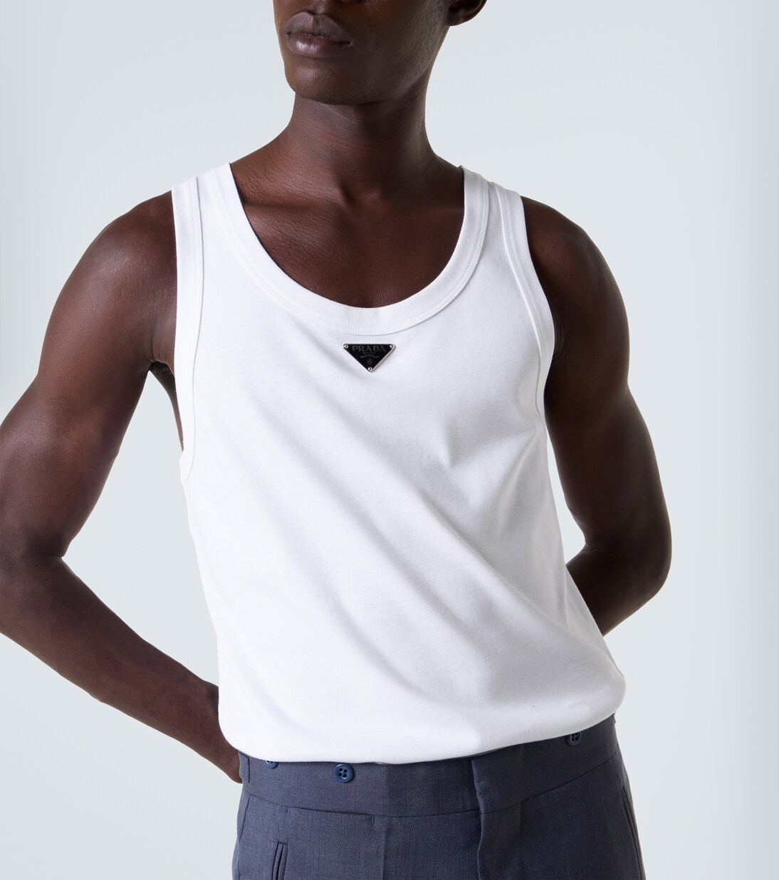 Embellished cotton vest | Prada