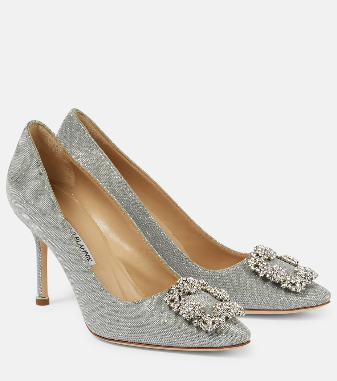 Hangisi 90 embellished glitter pumps | Manolo Blahnik
