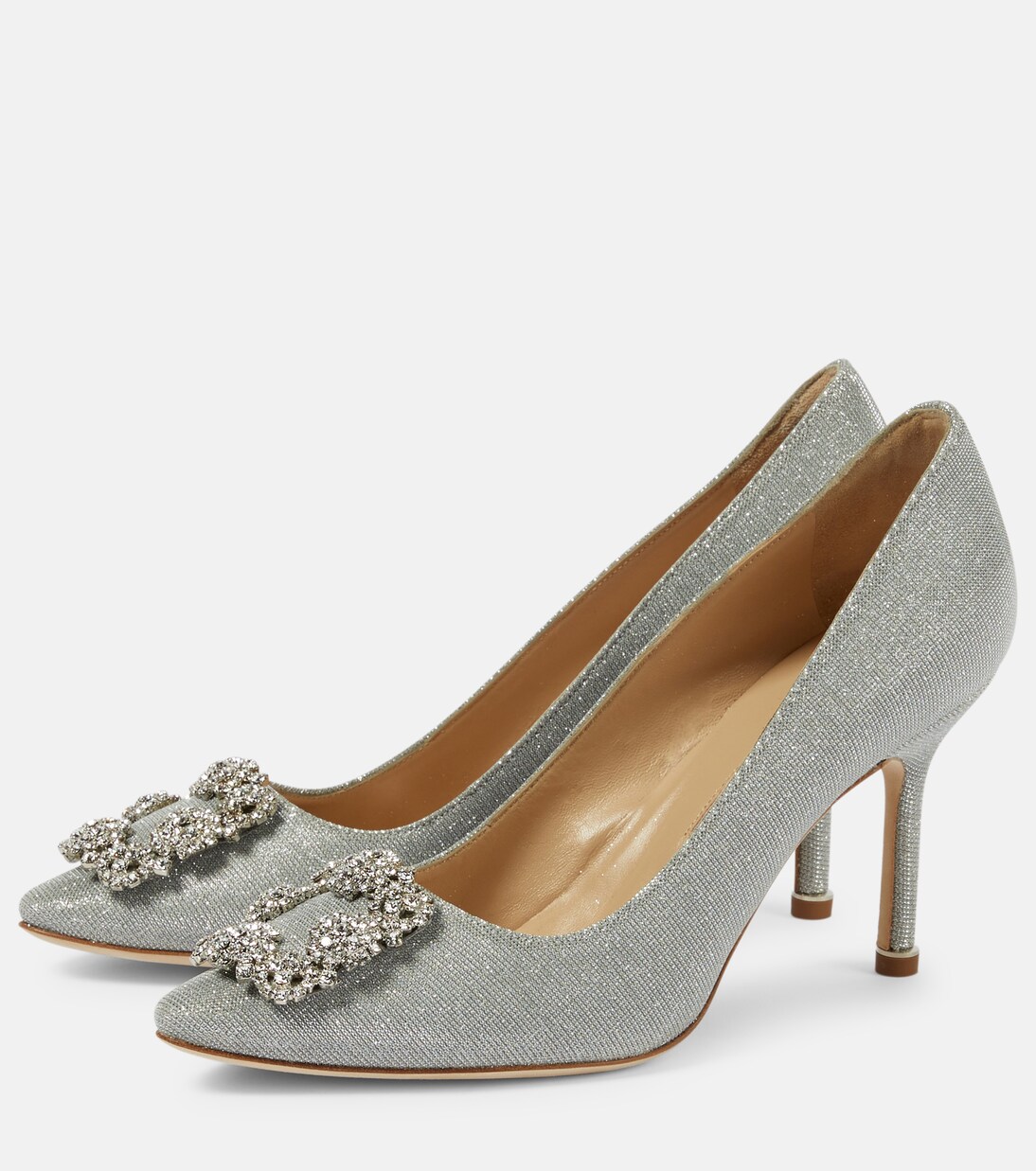 Hangisi 90 embellished glitter pumps | Manolo Blahnik