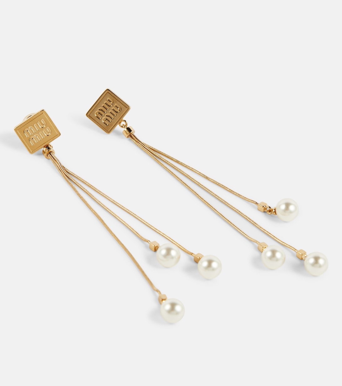 Ohrringe mit Zierperlen | Miu Miu