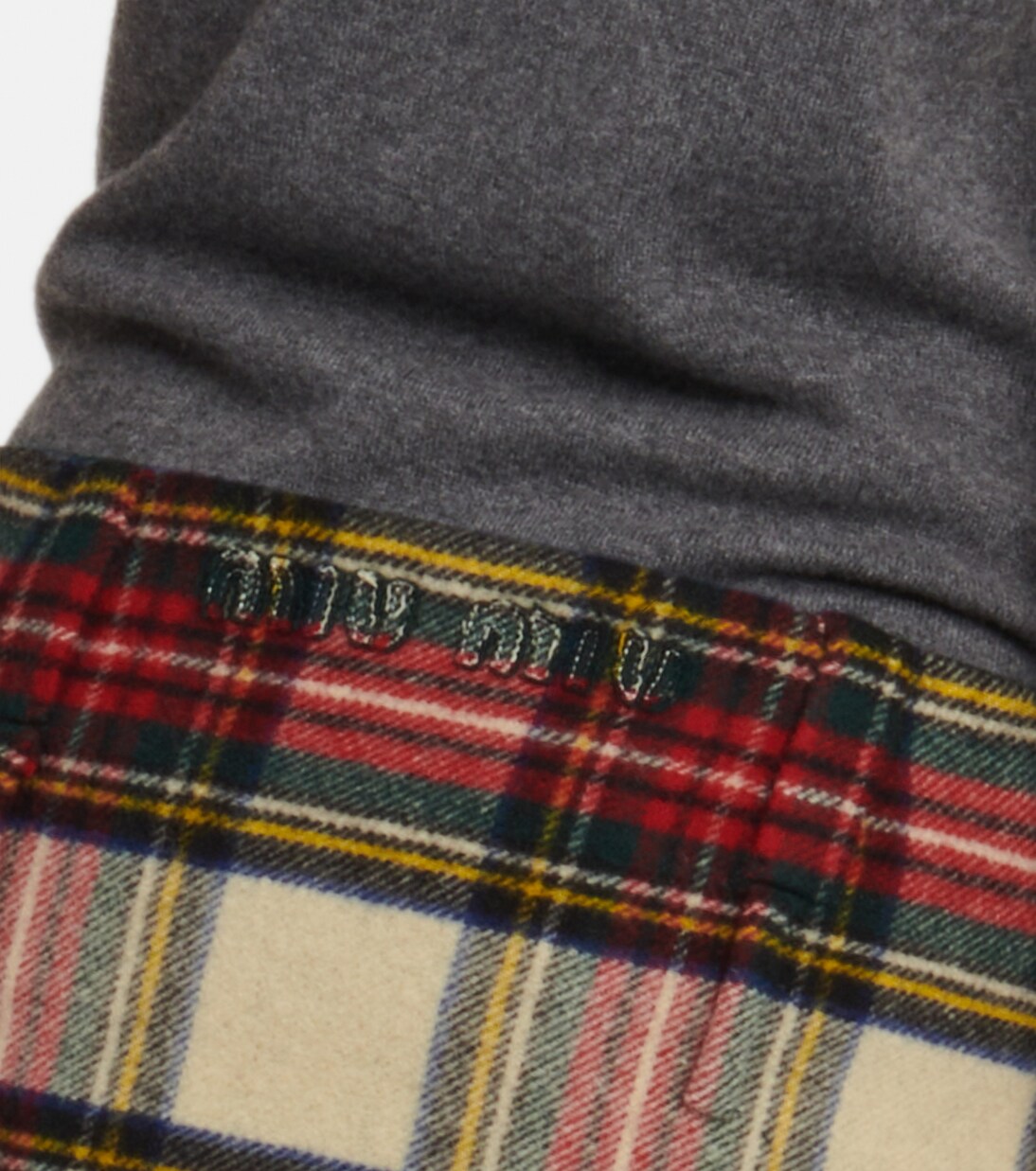 Minigonna in lana a quadri | Miu Miu