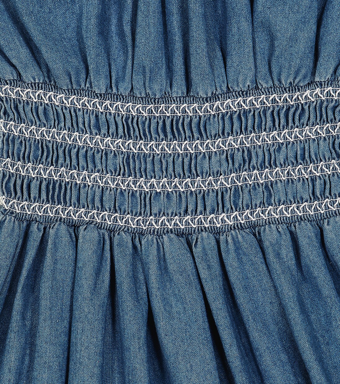 Kara shirred denim dress | C'era Una Volta