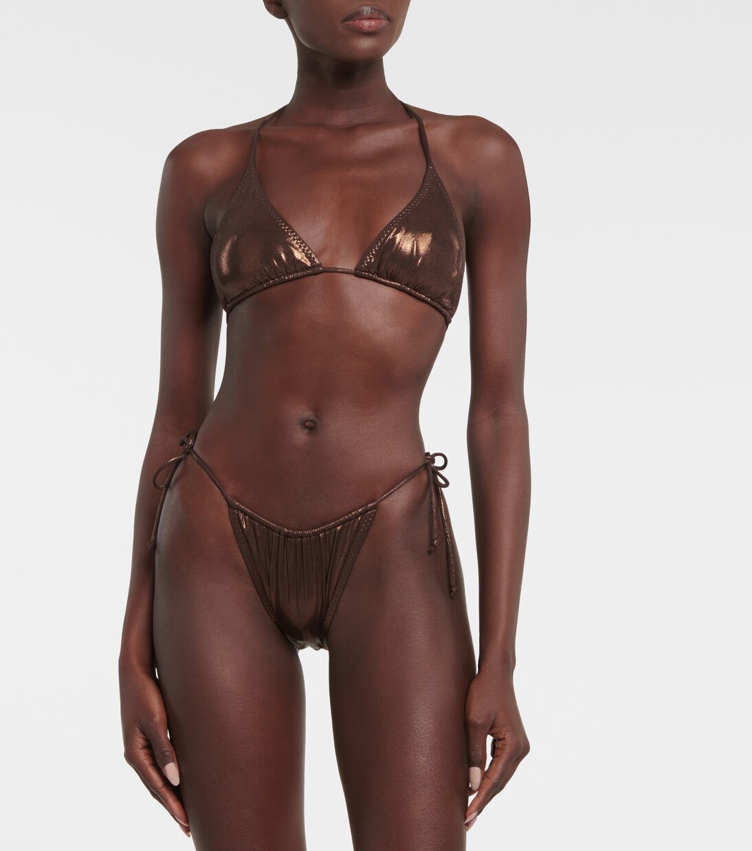 Haut de bikini String métallisé | Norma Kamali