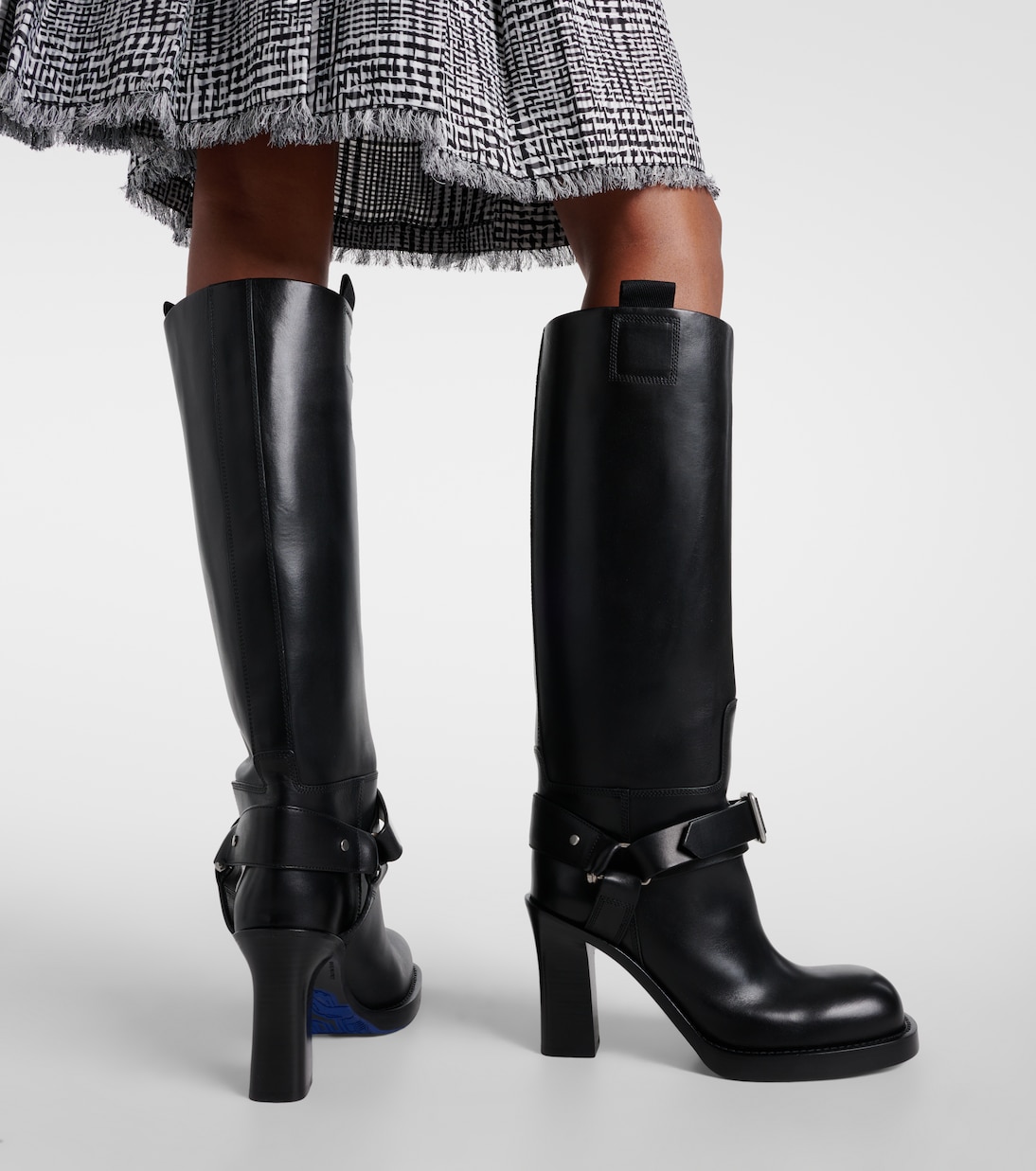 Botas altas de piel con fuseau | Burberry