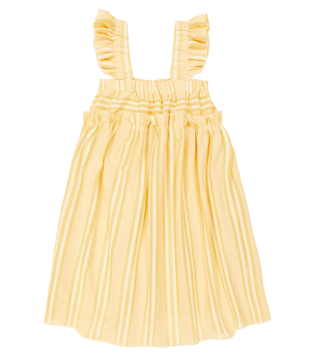 Embroidered ruched cotton dress | Paade Mode