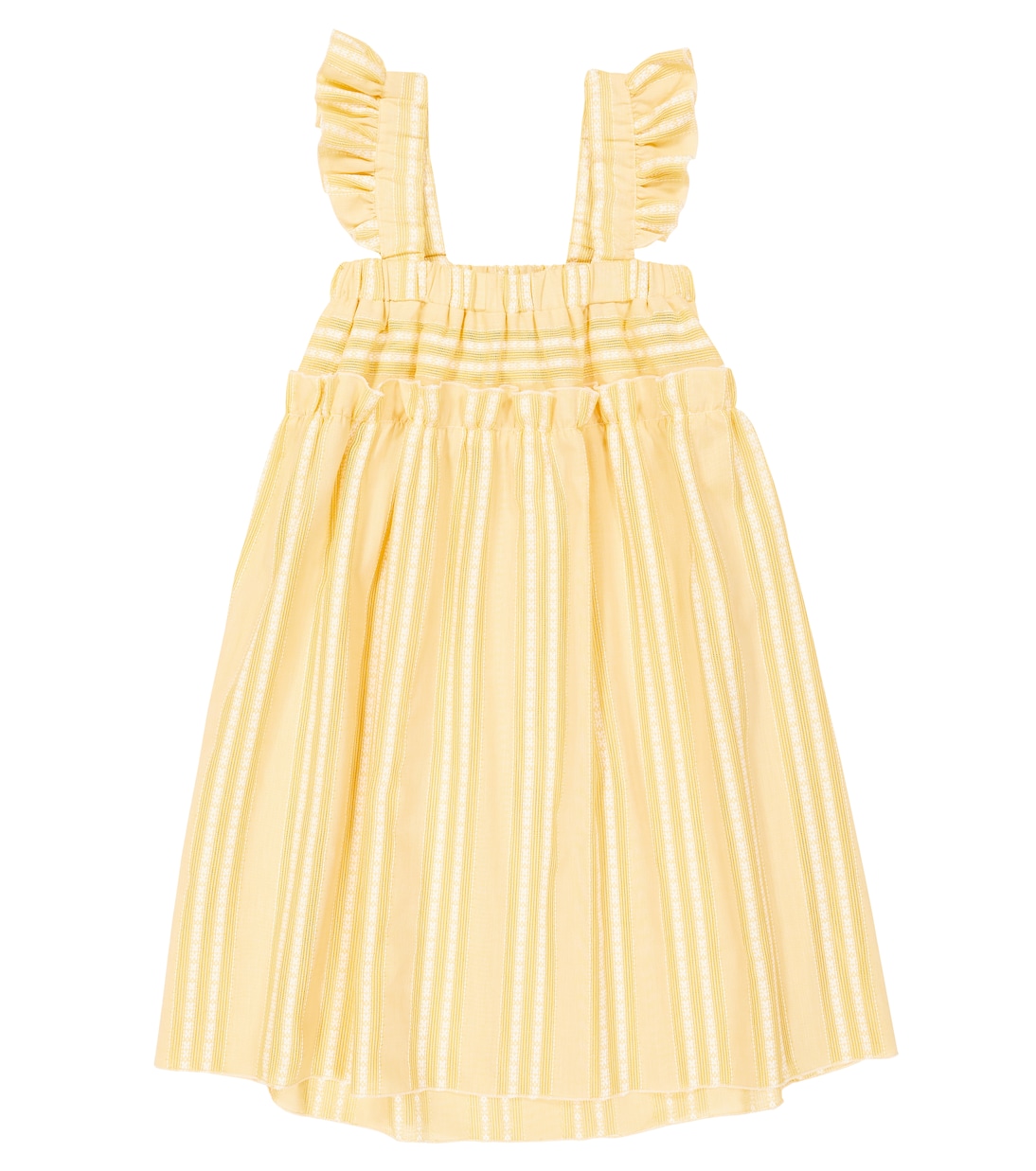 Embroidered ruched cotton dress | Paade Mode