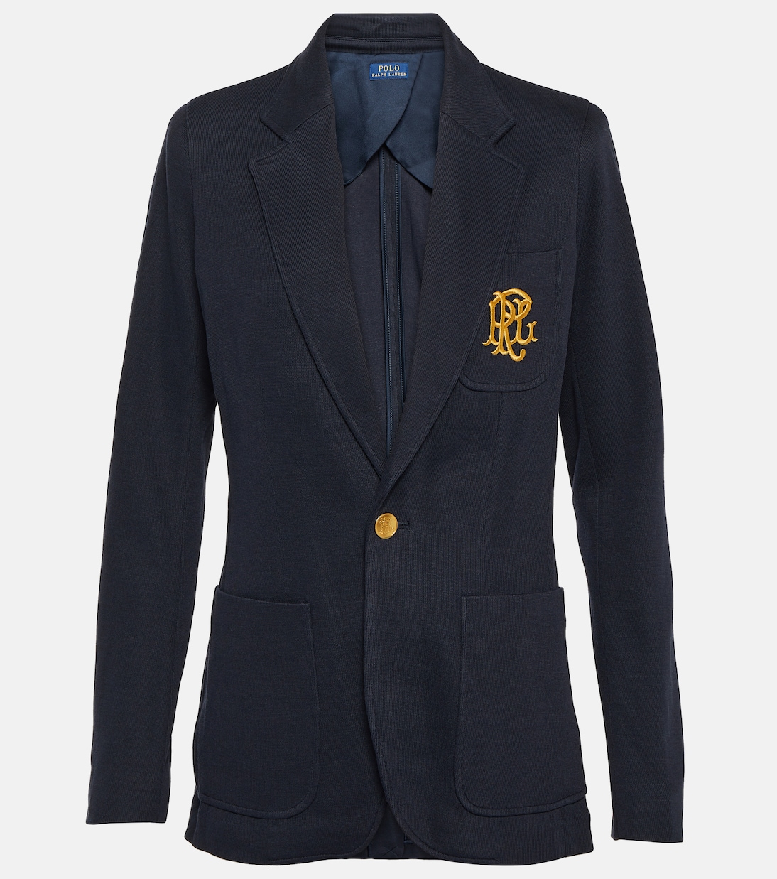 Embroidered cotton-blend blazer | Polo Ralph Lauren