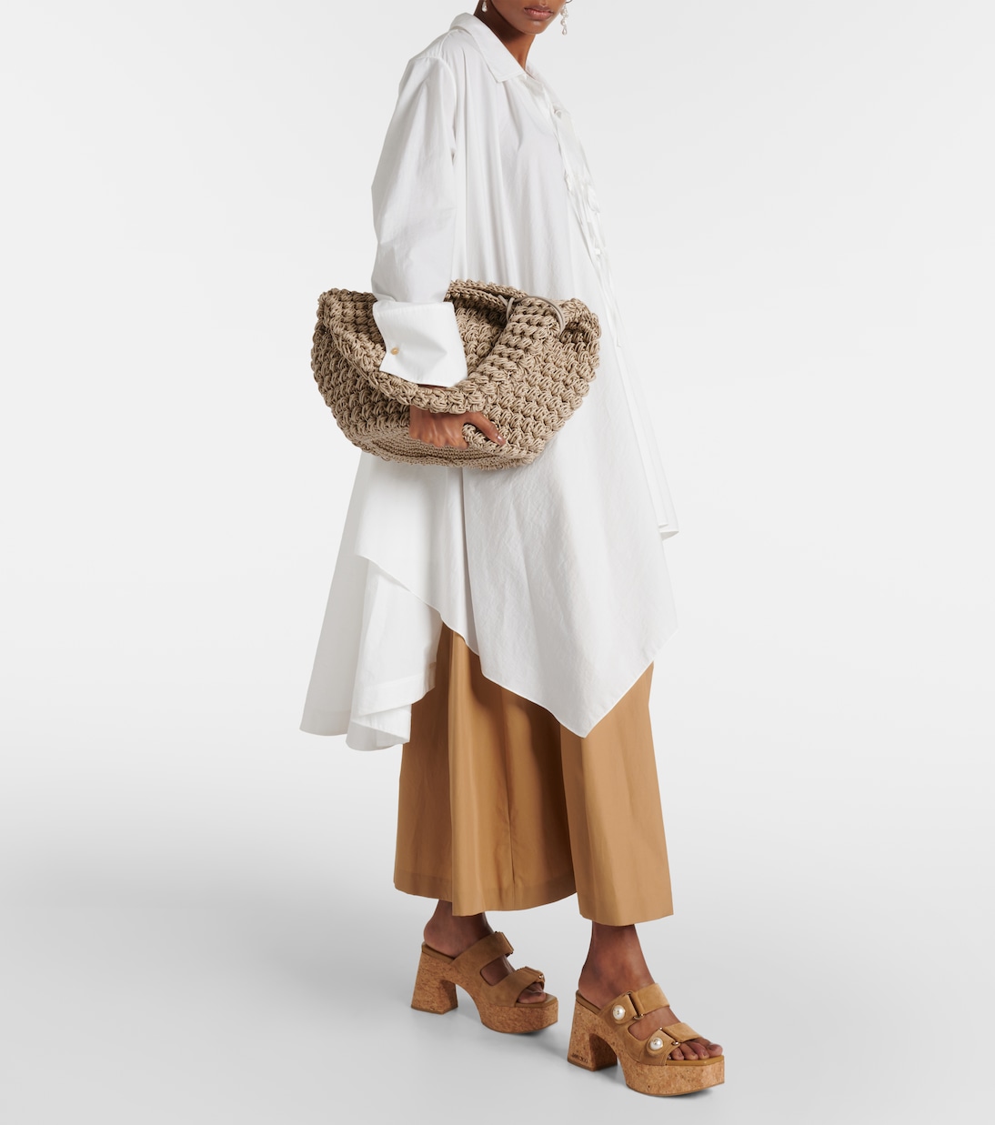 Plateausandalen Fayence 95 aus Veloursleder | Jimmy Choo