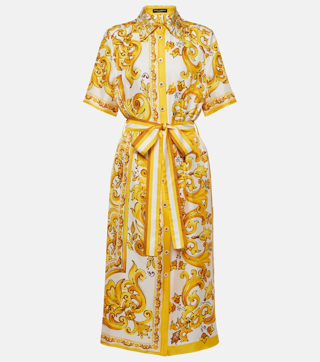 Majolica silk twill shirt dress | Dolce&Gabbana