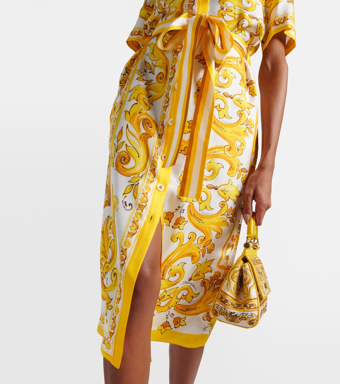 Majolica silk twill shirt dress | Dolce&Gabbana