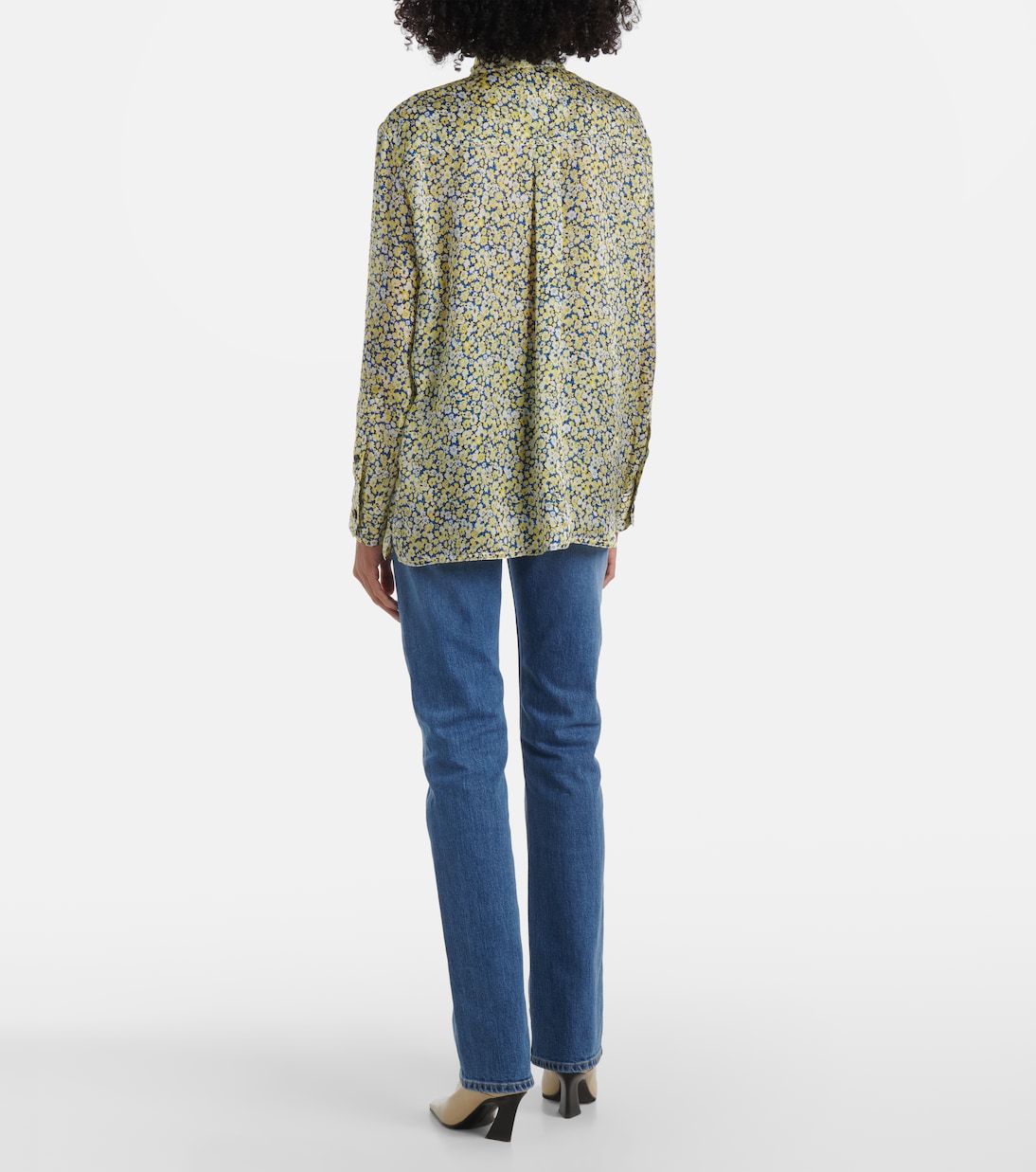 Camicia Daisy in seta con stampa floreale | Bottega Veneta