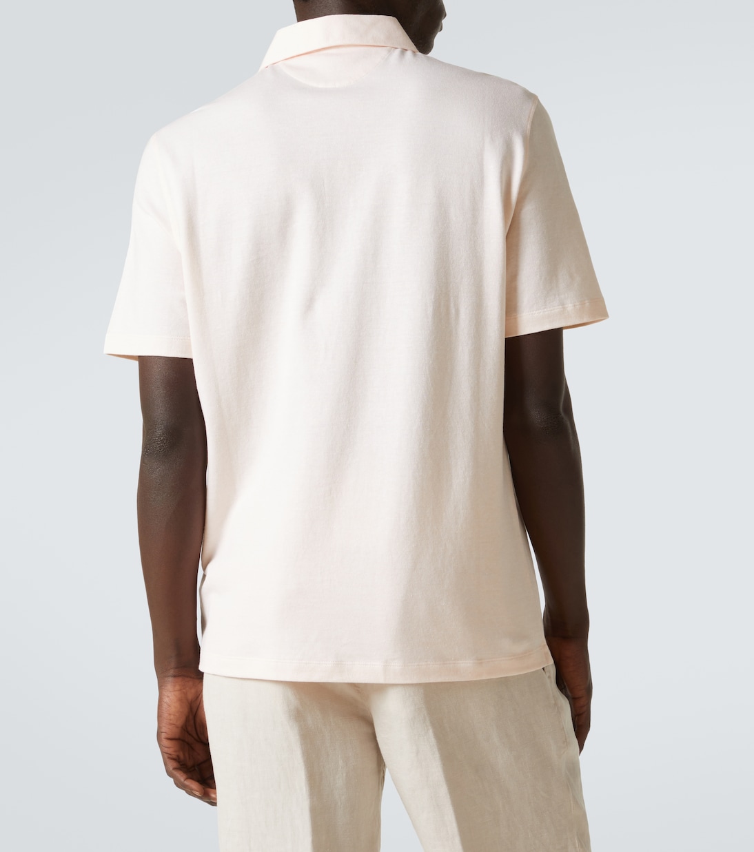 Polo in cotone e lino | Brunello Cucinelli