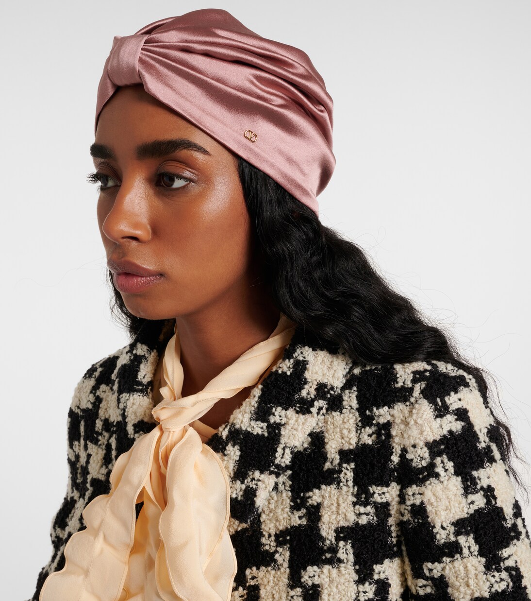 Turbante de seda con VLogo Signature | Valentino