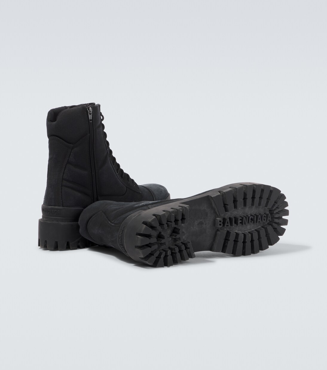 Botas con cordones Combat Strike de lona | Balenciaga