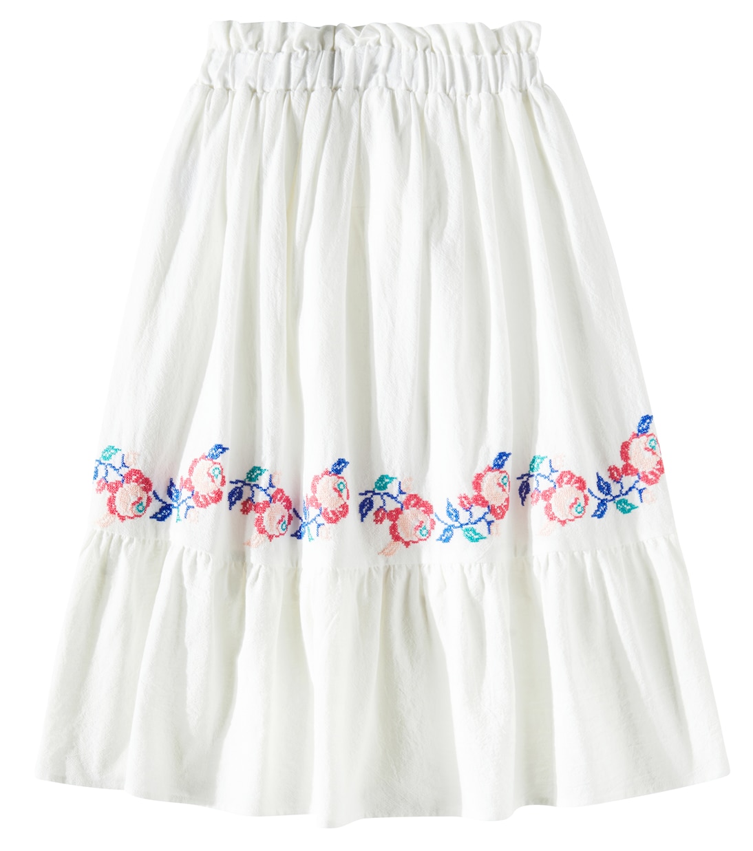 Jane floral embroidered cotton skirt | C'era Una Volta