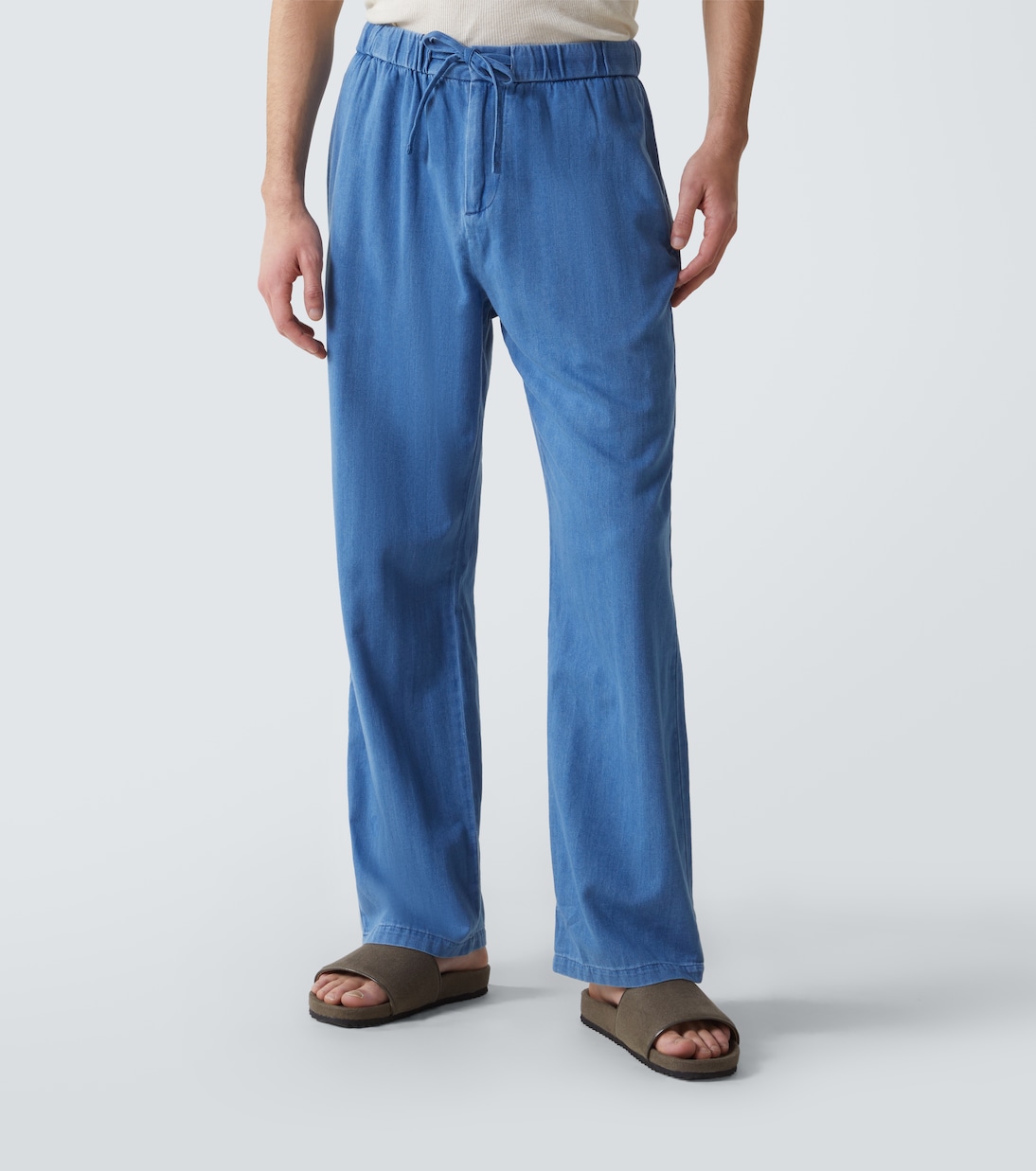 Pantalones anchos Rocha de sarga de algodón | Frescobol Carioca