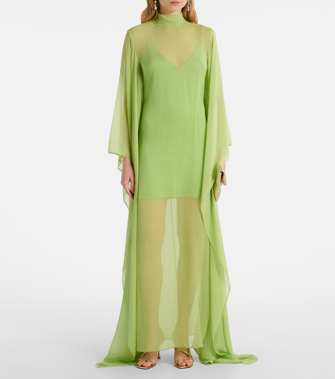 Caftán Lanzarote de seda semitransparente | Taller Marmo