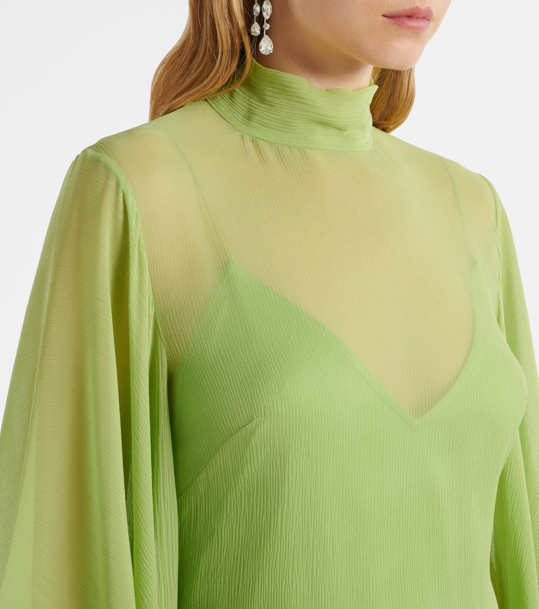 Caftán Lanzarote de seda semitransparente | Taller Marmo