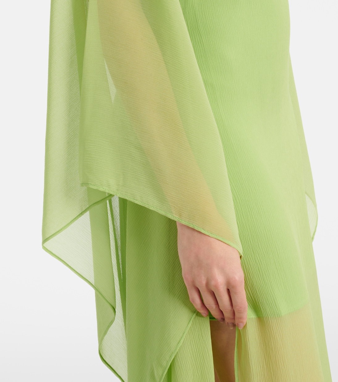 Caftán Lanzarote de seda semitransparente | Taller Marmo