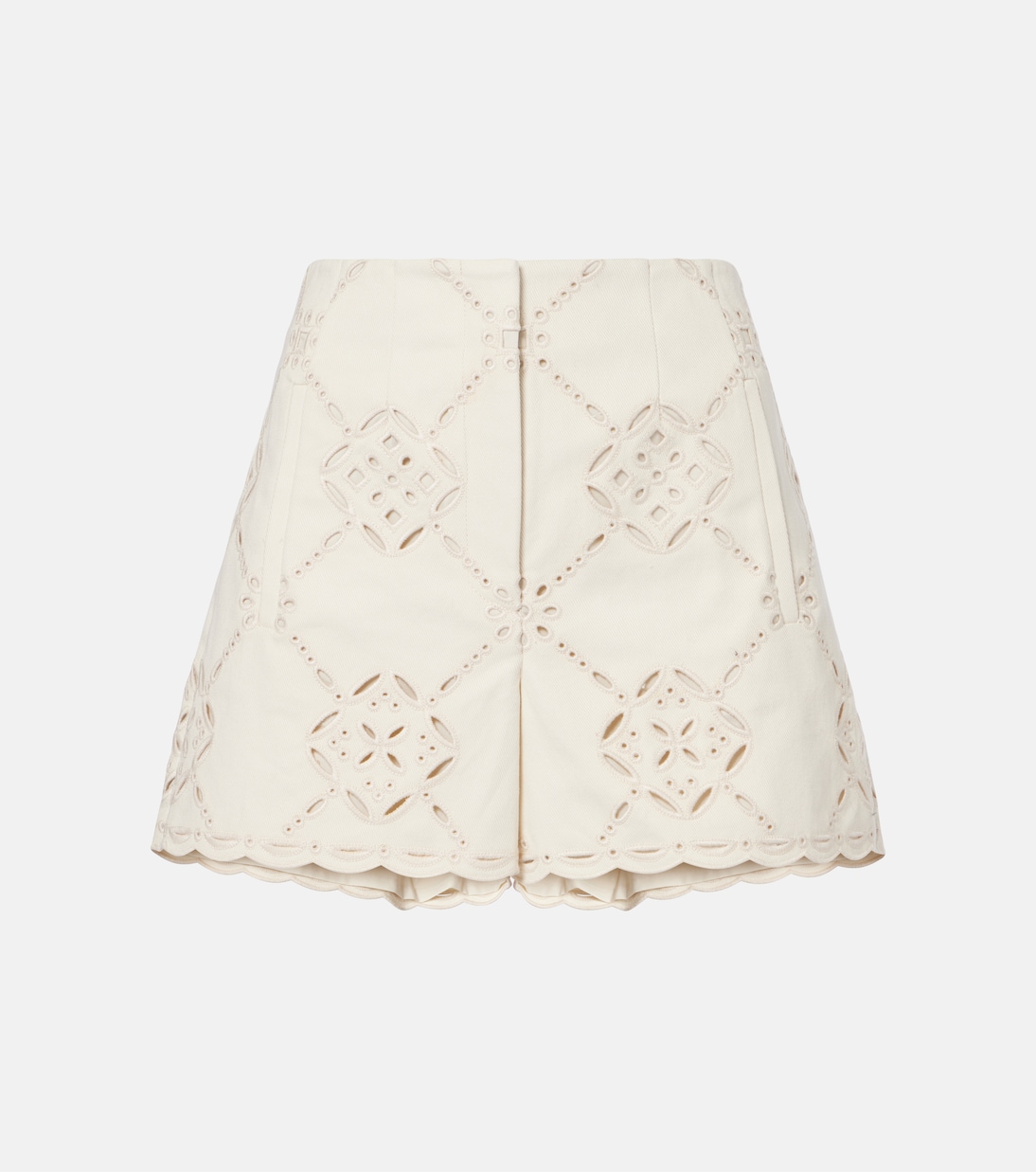 Jazmin laser-cut cotton shorts | Veronica Beard