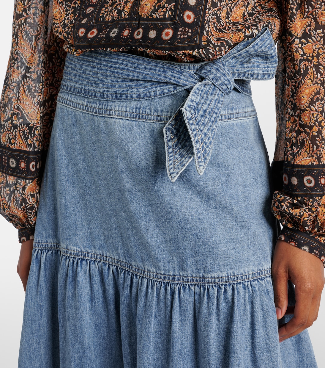 Midirock Armida aus Denim | Veronica Beard