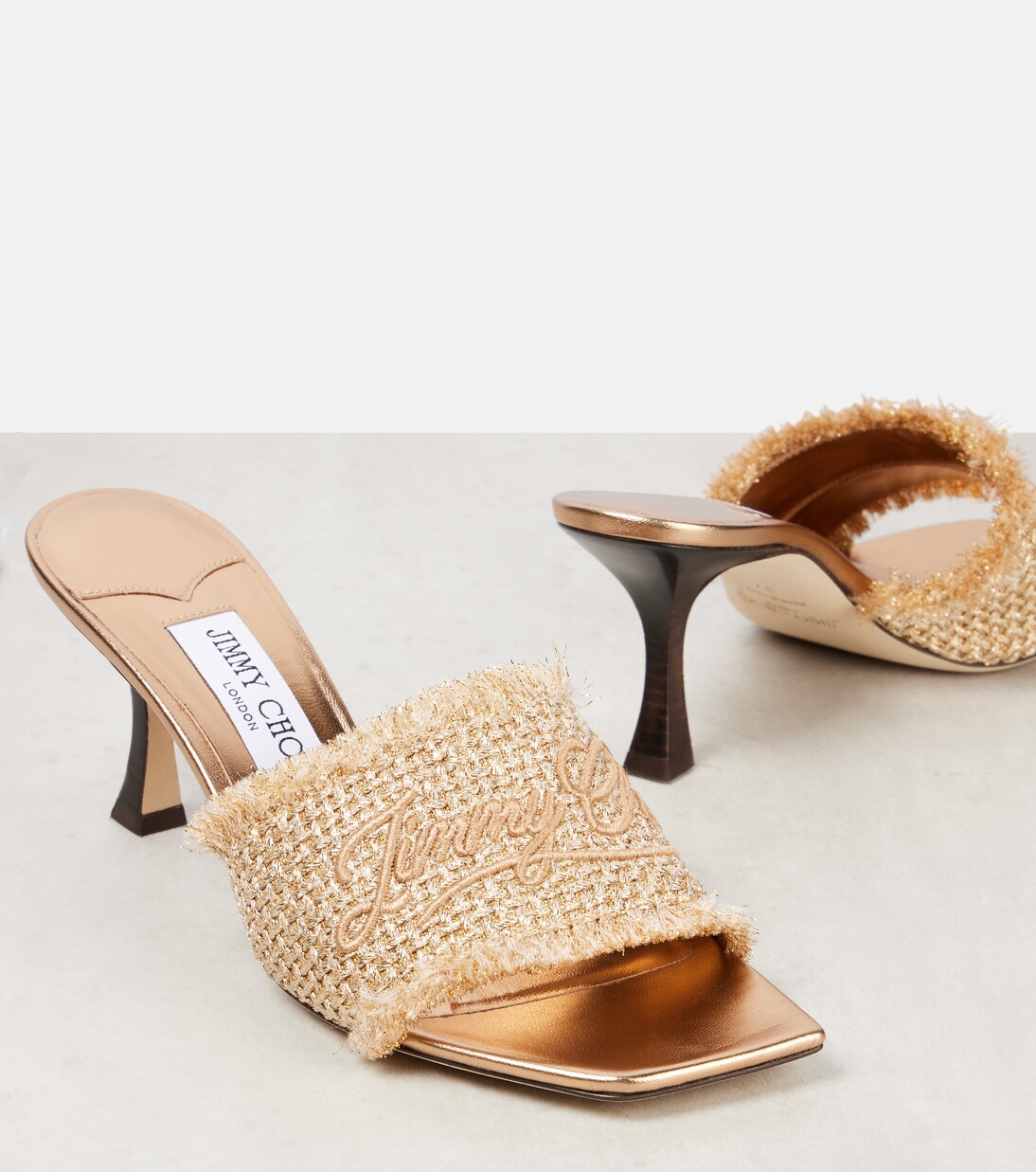 Mules Alexia 70 en lamé | Jimmy Choo